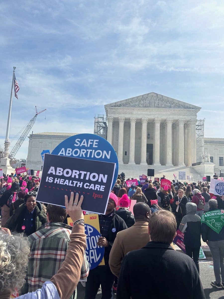 Today’s hearing at #SCOTUS is a sham and yet another step in the crusade to criminalize #abortion. Mifepristone is safe and effective and has been for decades. #AbortionIsEssential