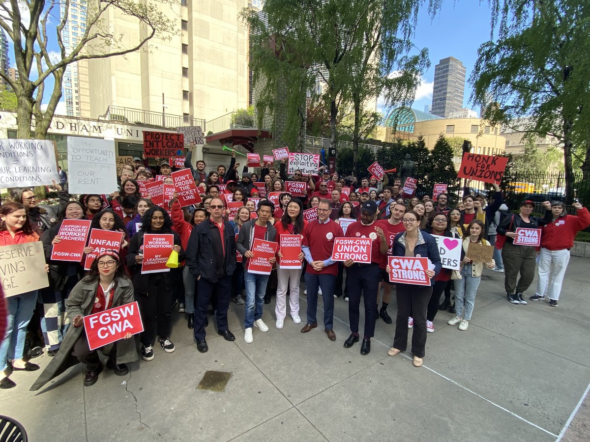 CWADistrict1's tweet image. Action Alert! 🚨 Nearly 2 years after voting to join CWA 1104, @FordhamGSW members, grad workers at Fordham University, have been fighting to secure a fair first contract.

Sign the petition to tell Fordham: QUIT STALLING AND SETTLE A FAIR CONTRACT NOW!

actionnetwork.org/petitions/ford…