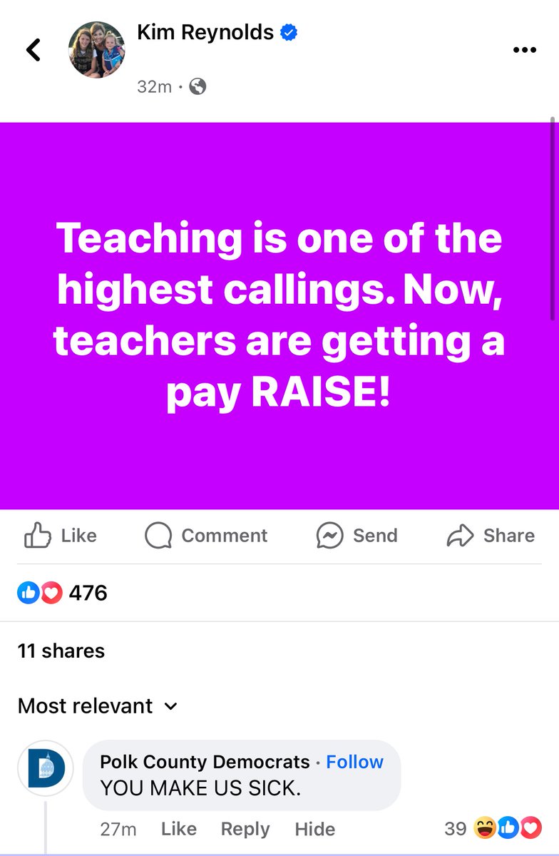 Democrats hate teachers. #ialegis