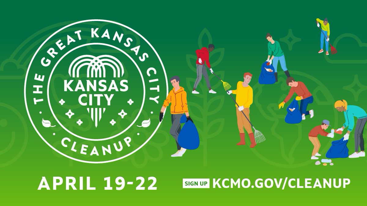 Spot a street, alley, or area that needs attention? Let's tackle those spaces together! Invite your friends and neighbors for the Great Kansas City Cleanup on Sat., April 20th. We will provide the tools and drop-off locations. Sign up today! kcmo.gov/cleanup 🧹♻️