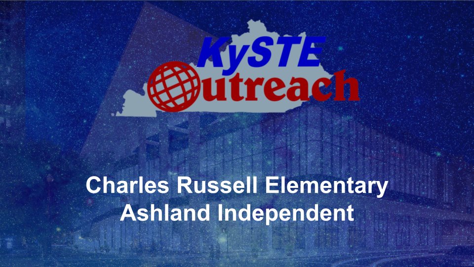 Each year KySTE is excited to fund #EdTech projects in our schools through the KySTE Outreach Grant funded by our vendor partners! This year we were able to give out 8 grants to various schools. Shoutout to Charles Russell Elementary of Ashland Independent Schools.