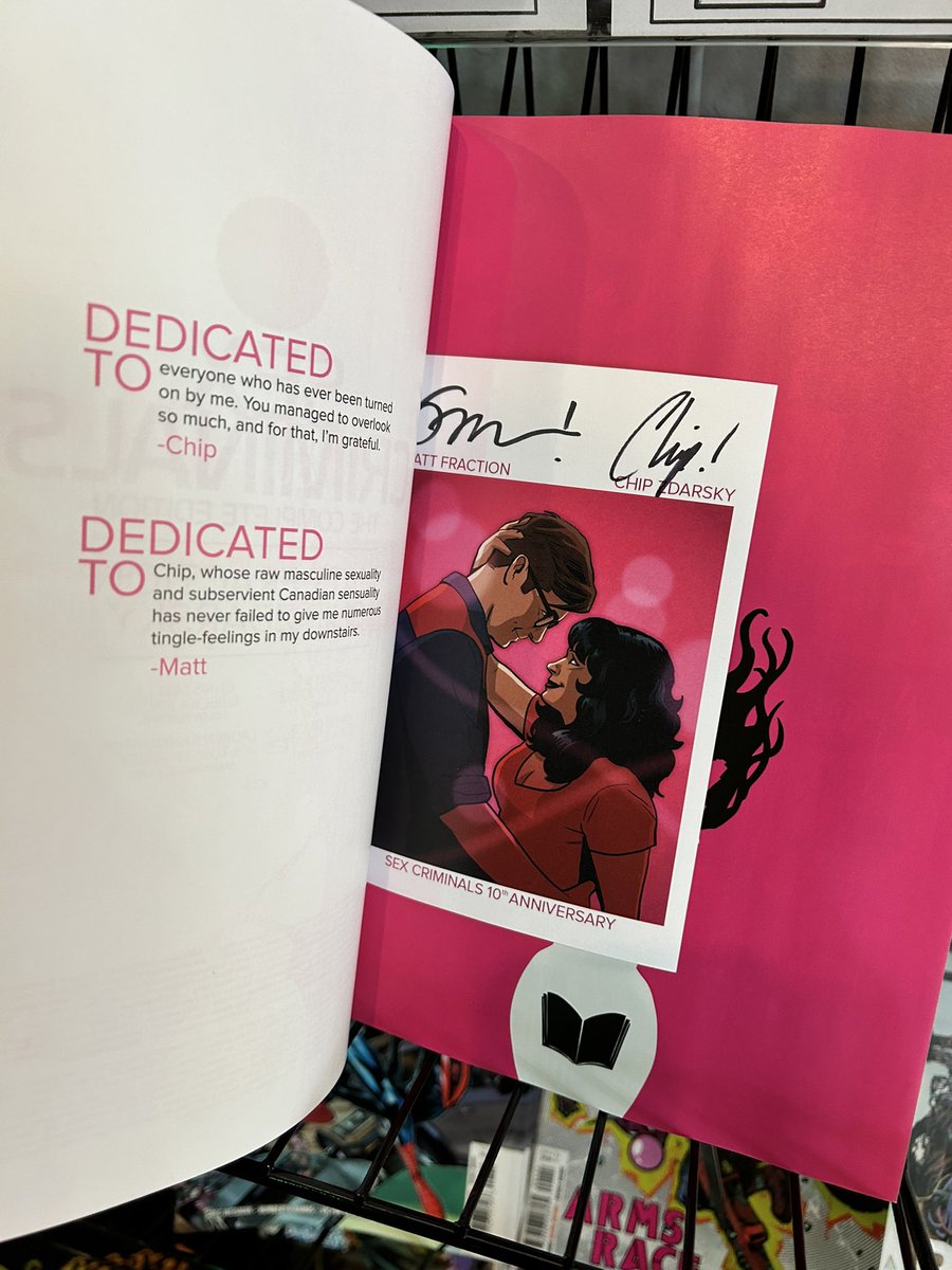 Got a special treat for the first FIVE people that pick up Sex Criminals: The Complete Edition - signed cards from series creator Matt Fraction and Chip Zdarsky! Don’t know anything about this book? The back page says it all… Have sex. Stop time. Rob Banks.