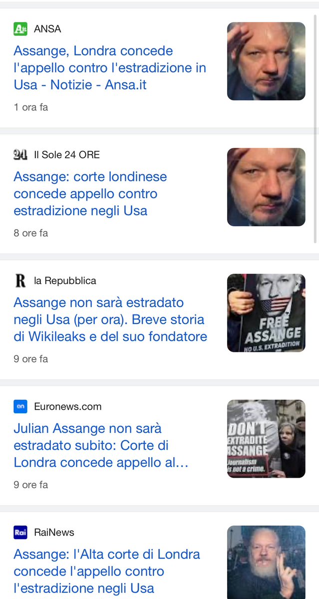 Ricordiamo che in Italia la votazione ebbe risultato contrario: il nostro paese non avrà alcun merito neppure nella causa #Assange