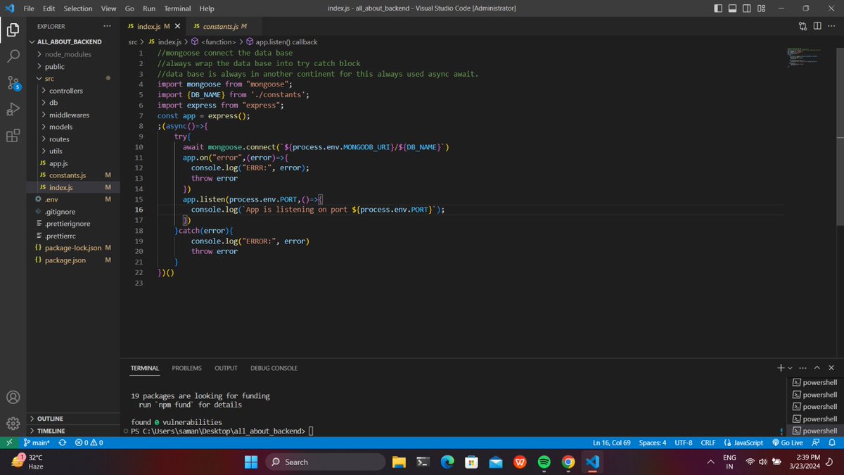 techpriya154's tweet photo. 🎯Day :-54(DSA🔄DEV)

👇In webdev  :- 
✅ backend learn to usages of mongo db atlas.
✅  Connect data base with the help of mongoose.
✅ Learn to handle api error , api responses.
👇In DSA,
✅ longest valid parentheses.
✅ Stack permutations.
✅ Sort a stack
✅ Reverse a stack. https://t.co/DJMpIDgWME