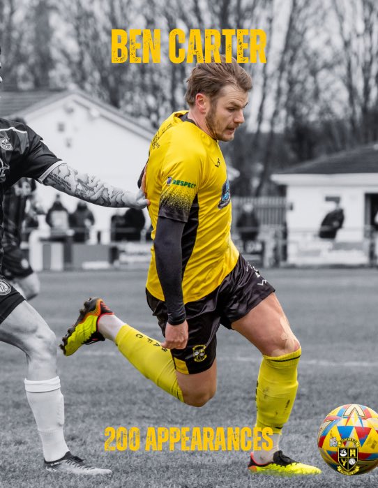 2️⃣0️⃣0️⃣ | Ben Carter This time last week, @bencarter13 marked his 200th appearance for the club in our St Luke’s Challenge Cup fixture with Willand Rovers.👏 Welcome to the 200 club, Carts! #BC7 #UpTheBucks 🟡⚫️