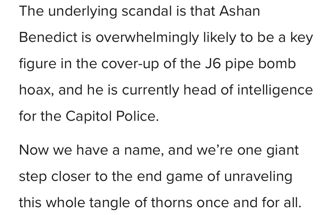 Who is Ashan Benedict? Revolver News unmasks one of the major players of the J6 pipe bomb psyop. Read their latest explosive exposé in which they unravel another critical element of the Fedsurrection: revolver.news/2024/03/mop-up…