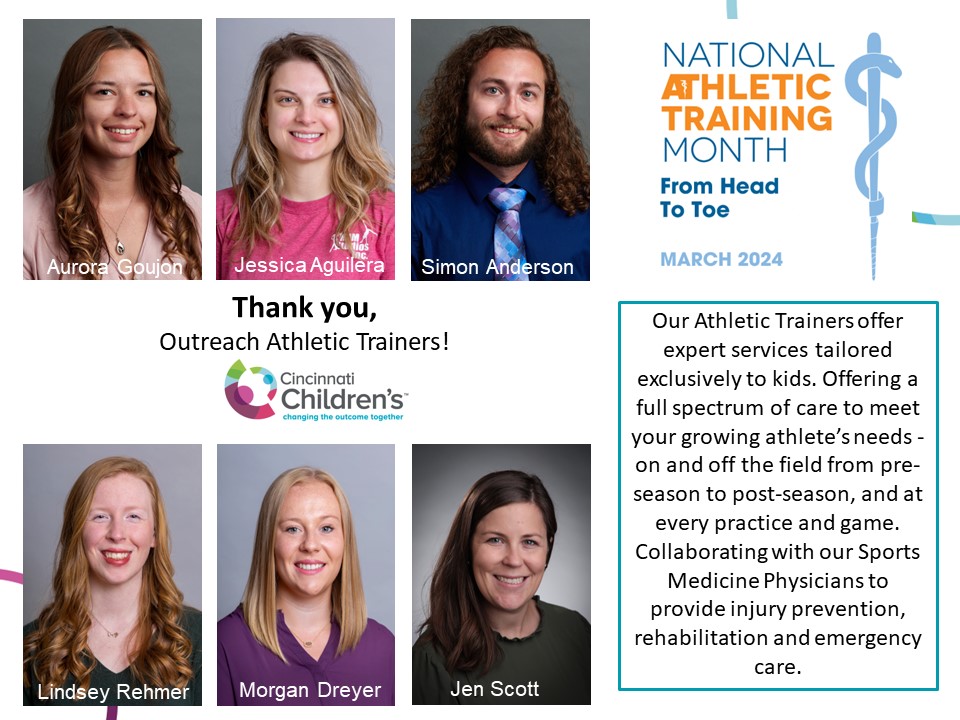 Closing out #NationalAthleticTrainingMonth, we would like to take a moment to thank our Outreach Athletic Trainers for everything they do for our community partners and the student-athletes throughout the year. @GCATACincy @OhioATA @OHSAASports