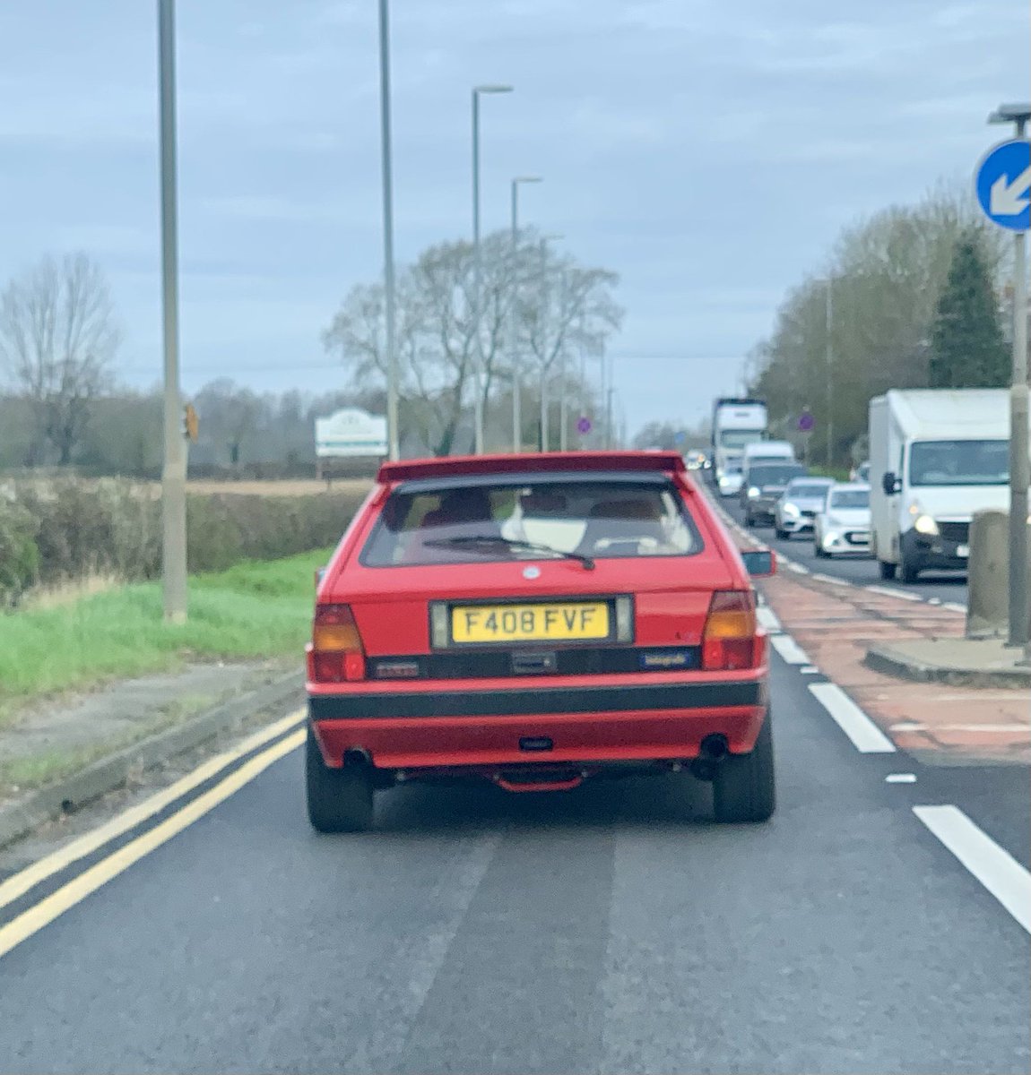 Great spot on the A5 commute this morning. Who likes a Lancia Delta Integrale ? I love to think that this is being daily’d Noisy, smelt of petrol, wonderful thing 😂
