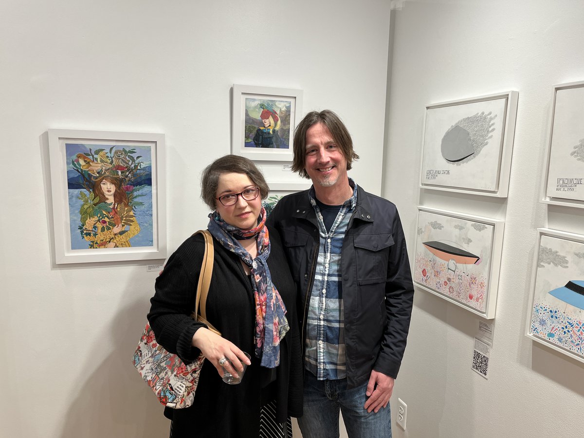 Thank you to everyone who braved the weather last Saturday for the opening of our new exhibition Tall Tales, featuring Boriana Kantcheva and Scott Bakal (pictured here). We're very excited to share this special two person show with you! 13forest.com/tall-tales