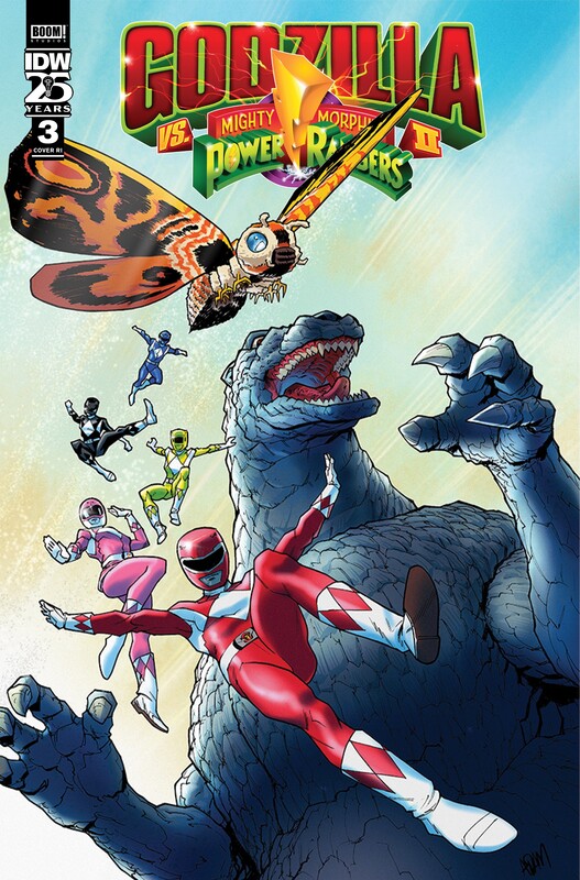 My variant cover to GODZILLA VS. MIGHTY MORPHIN POWER RANGERS II #3