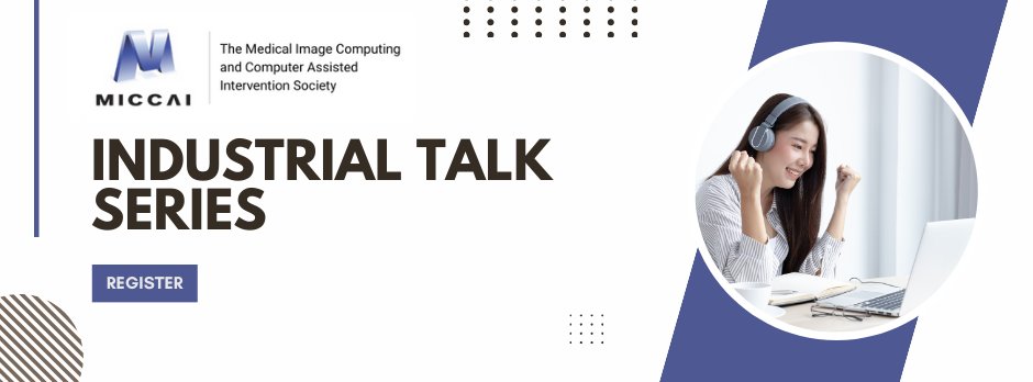 Join us for the next #MICCAI Industrial Talk: Multimodal AI for Improving Radiology Workflows with Fernando Pérez-García, Microsoft Health Futures 🗓️Fri, April 12 ⏰11am EDT/4pm GMT 🔗us02web.zoom.us/webinar/regist… @MiccaiStudents @RMiccai @WomenInMICCAI #imaging #AI #ComputerVision