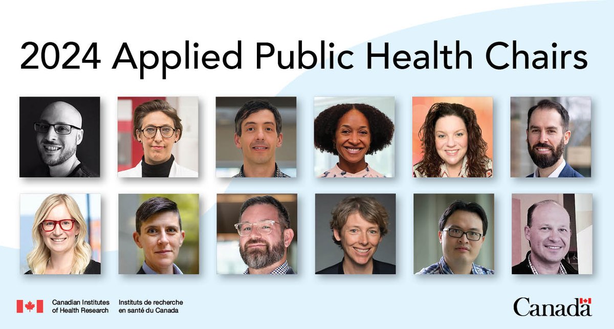 💡 A challenging world requires innovative thinkers. That’s why the Government of Canada is investing in 12 new Applied Public Health Chairs, mid-career researchers committed to improving health and health equity. canada.ca/en/institutes-…