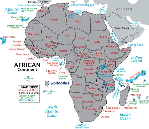 Most Africans don’t know that Spain has 3 territories in Africa - Ceuta, Melilla and the Canary Islands. 

France has 2 territories in Africa - the islands of Mayotte and Reunion. 

Portugal has 1 territory in Africa - the Madeira Islands. 

The United Kingdom has 1 territory -