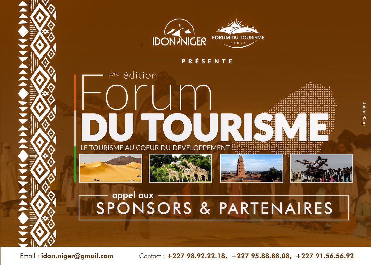 Appel aux sponsors ! 

Vs souhaitez associer votre marque à un événement touristique incontournable ? Nous avons une opportunité pour vous ! Le Forum du Tourisme se tiendra bientôt, offrant une plateforme unique pour promouvoir votre entreprise