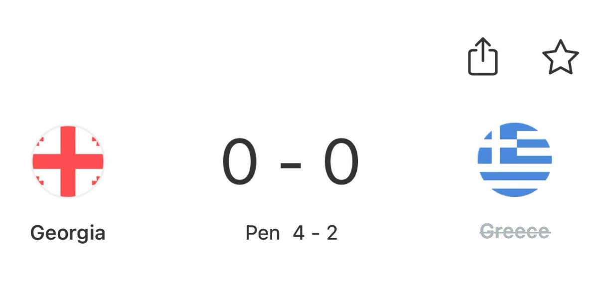 🇬🇪 Georgia have reached the European Championships for the first time ever (as an independent nation) thanks to a shootout win over Greece. The Georgians, who are coached by Willy Sagnol, will be the only debutant nation among the 24 teams at this summer's finals in Germany.