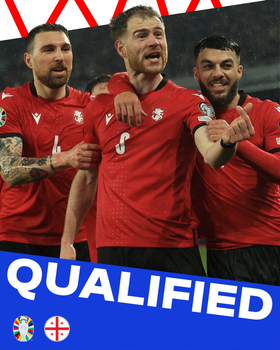 Georgia book their place at a major tournament for the first time! 🇬🇪🤩 #EURO2024