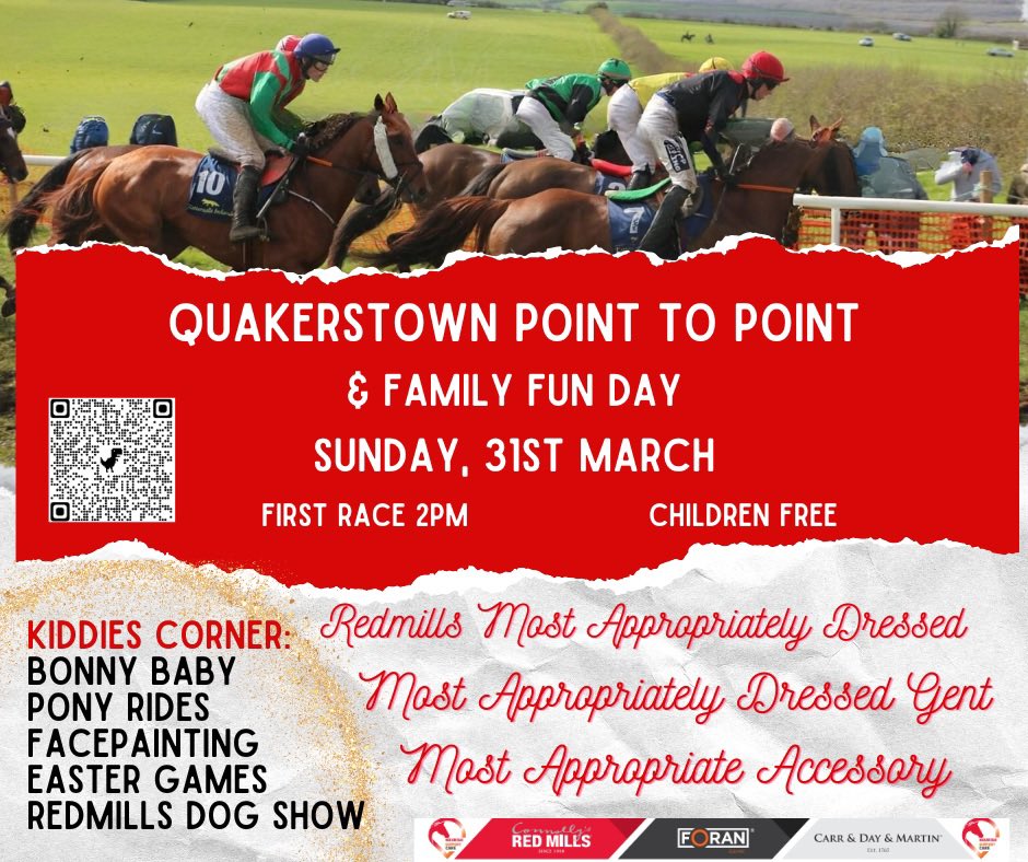 🙏A Big thank you to our generous sponsor:🌟@Goffs1866 📆Sun 31st March ⏰First at 2pm📍H91 AT2W ‼️CHILDREN FREE⭐️FAMILY FUN & KIDDIES CORNER #familyfriendly #eastersunday #bestdressed #dogshow @followers @irishp2p @DerekOConnor82 @GoffsUK