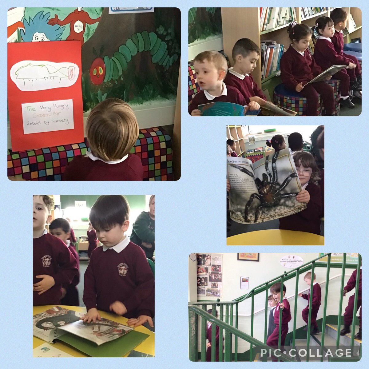 Nursery visited the school library taking our Big Book to leave behind for others to read. #stannesstanleyReading
