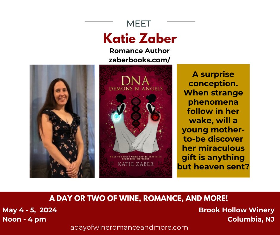 Come meet me at A Day or Two of Wine, Romance and More! More details here: adayofwineromanceandmore.com #events #authormeetandgreet #booksigning #bookevent #morriscountynj #NJevents