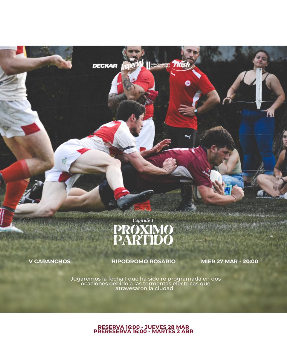 Mañana ! 

Despues de dos reprogramaciones la primera fecha vs @clubloscaranchosins se jugara en 3 días, mañana será el turno de la Primera en el Hipódromo de Rosario a las 20:00, el jueves jugara la Reserva en el club y el martes proximo le tocara a la Pre-Reserva.