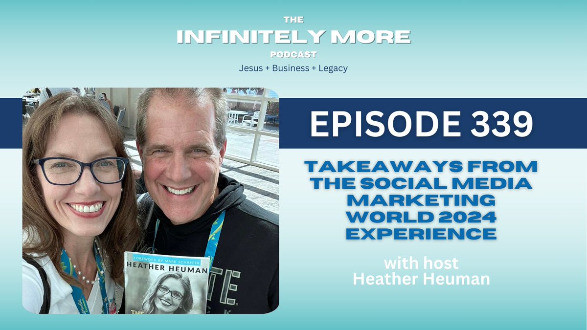 Tune in to today's episode where I share takeaways from 8 people I met at Social Media Marketing World this year. AND tune in to hear how you can attend next year's conference for FREE! Available on all streaming platforms and sweetteasocialmarketing.com/episode338/