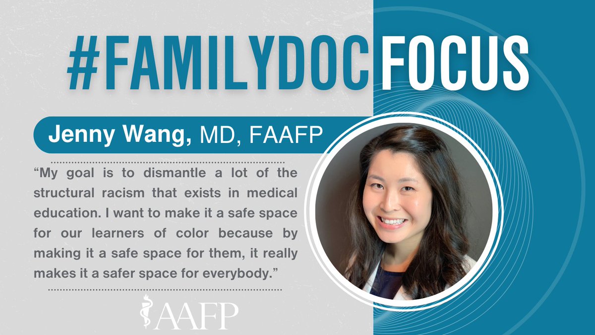 This week, University of Pennsylvania Family Medicine Residency program director Jenny Wang, M.D., FAAFP, will share her program’s success in implementing a holistic review process during #AAFPRLS: bit.ly/3vyB63d
