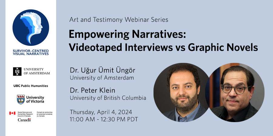 Join @UBC_PH and @SCVNarratives for their webinar, 'Empowering Narratives: Videotaped Interviews vs Graphic Novels' on April 4! @ugur_umit_ungor and @peterwklein consider videotaped interviews vs graphic novels as an alternative. Details here: x.com/UBC_PH/status/…