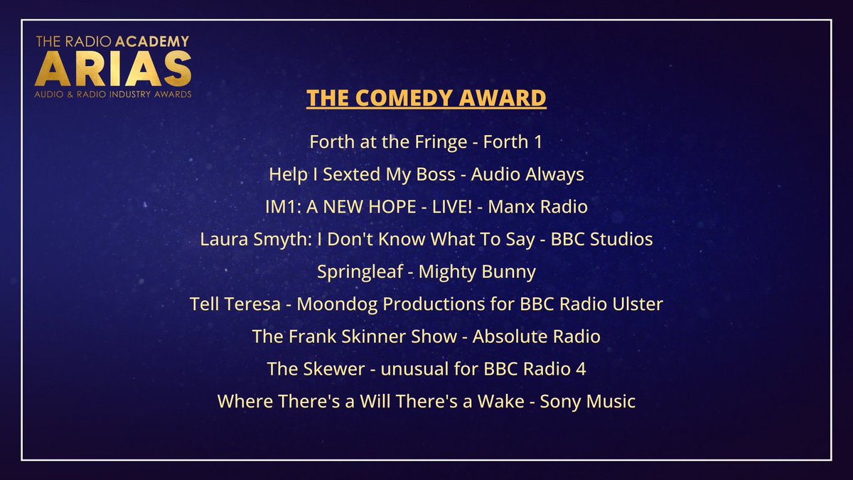 An epic amount of nominations for Forth 1 and especially our Boogie in the Morning team. ❤️

A great night for many friends….I’m especially enjoying the annual Edinburgh V Glasgow battle that goes on in London. Thanks Radio Academy😂 #ukarias