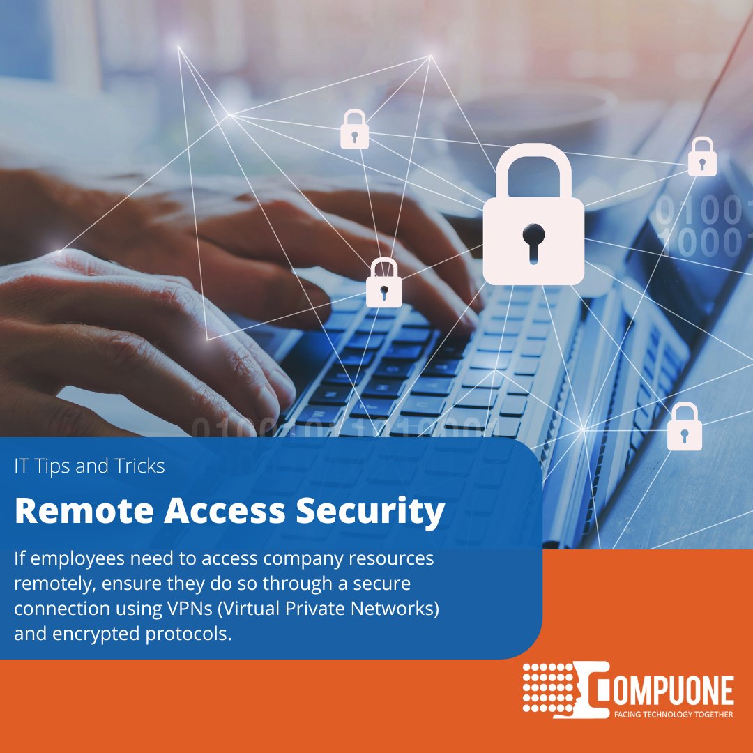 CompuOneCorp's tweet image. Unlocking the power of remote access, securely Embrace flexibility without compromising security. 
#RemoteAccessSecurity #SecureConnections #VPNProtection #DataPrivacy #CyberSafety #WorkFromAnywhere #SecureRemoteAccess #ITSecurity #Encryption #VirtualPrivateNetworks