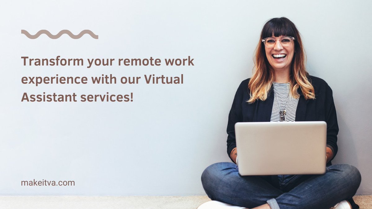 MakeITVA's tweet image. Transform your remote work experience with our Virtual Assistant services! 🚀 From managing your schedule to handling tech glitches, we're here to make your work-from-home life smoother. Discover more at makeitva.com! #TechTuesday #RemoteWorkSolutions
