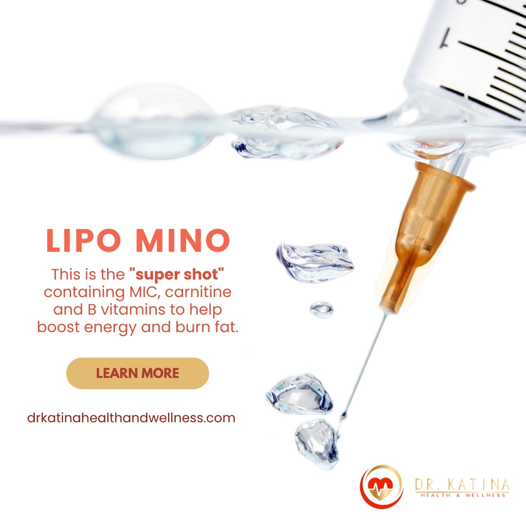 Lipo-Mino Mix, a fat-burning supplement, is a powerful tool that boosts energy, boosts metabolism, and aids in fat loss, promoting a leaner, healthier lifestyle.

Learn more at drkatinahealthandwellness.com 

#FatBurning #LipoMino #HealthyLiving #BoostEnergy #BurnFat 🏋️‍♀️