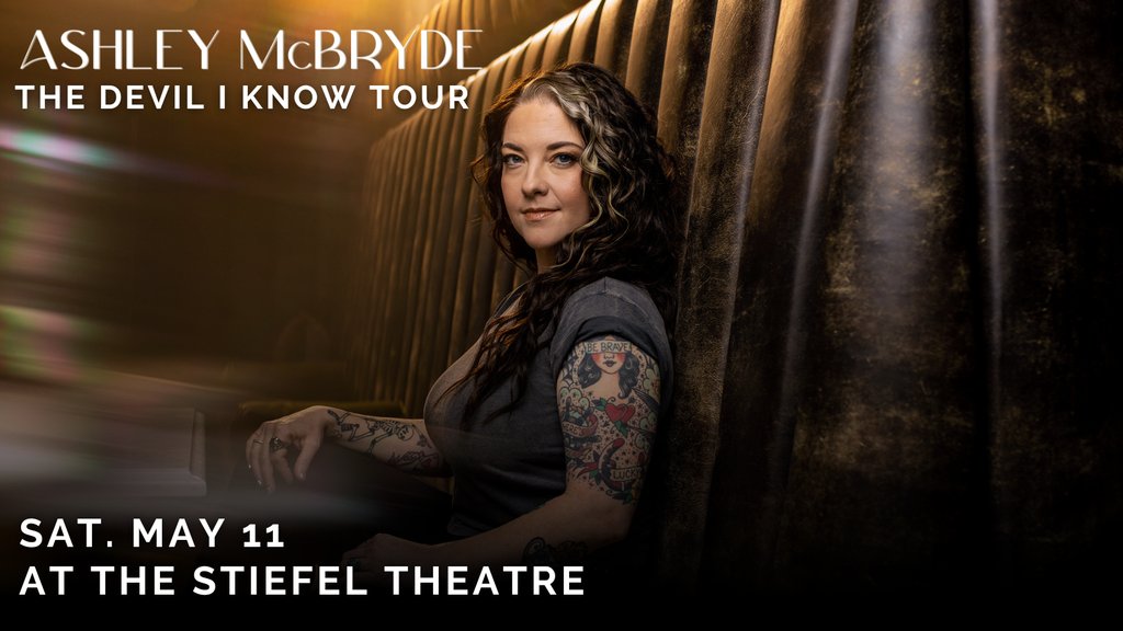 On Saturday, May 11, the Stiefel Theatre will have none other than @AshleyMcbride on our stage!🎸 It's hard to find someone who puts on a better show than this CMA, ACM, and Grammy Award-winner! Get your tickets while you still can 👇 bit.ly/MCBRYDE