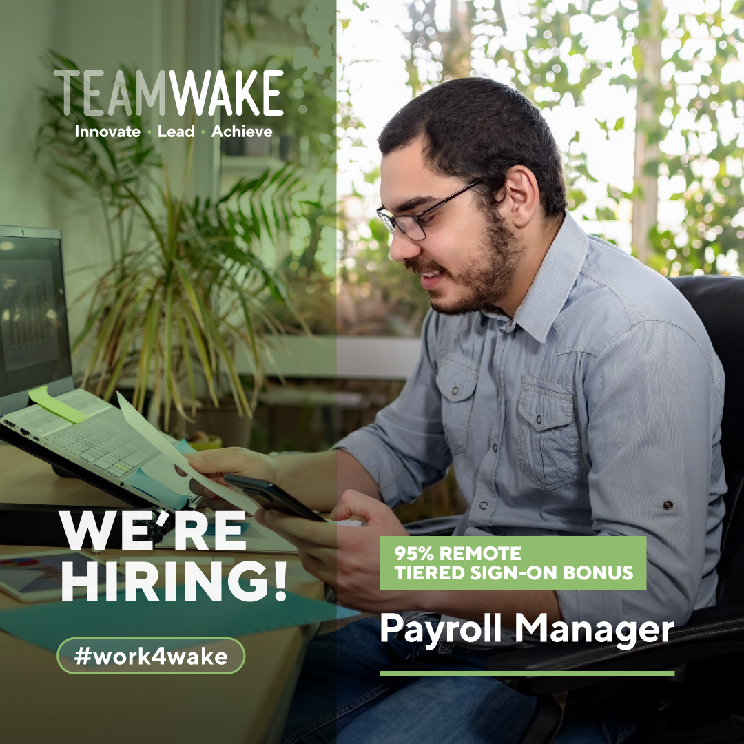 WakeGOV's tweet photo. Are you an accounting whiz who desires job flexibility, security & not working crazy hours? If so, join #TeamWake as the county Payroll Mgr. 💰
Play an important role in making sure 4,400 employees get paid in accordance w/ state & federal law.
Apply ➡️ https://t.co/v2t4gUAhM7 https://t.co/aGvgKTAzQe