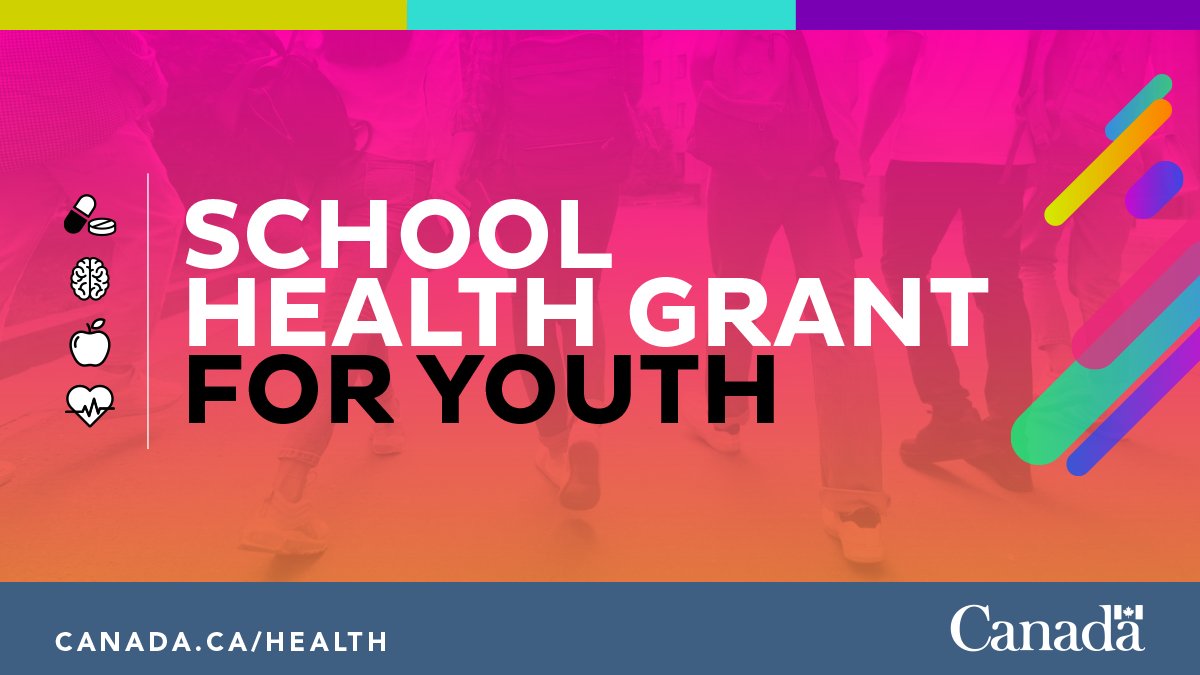 The Public Health Agency of Canada launched a new funding opportunity for the School Health Grant for Youth. Students enrolled in grades 9 to 12, or Secondary 3 to 6 in Quebec, are invited to apply by April 15. ow.ly/B0At50R2m45 #YouthSchoolGrant