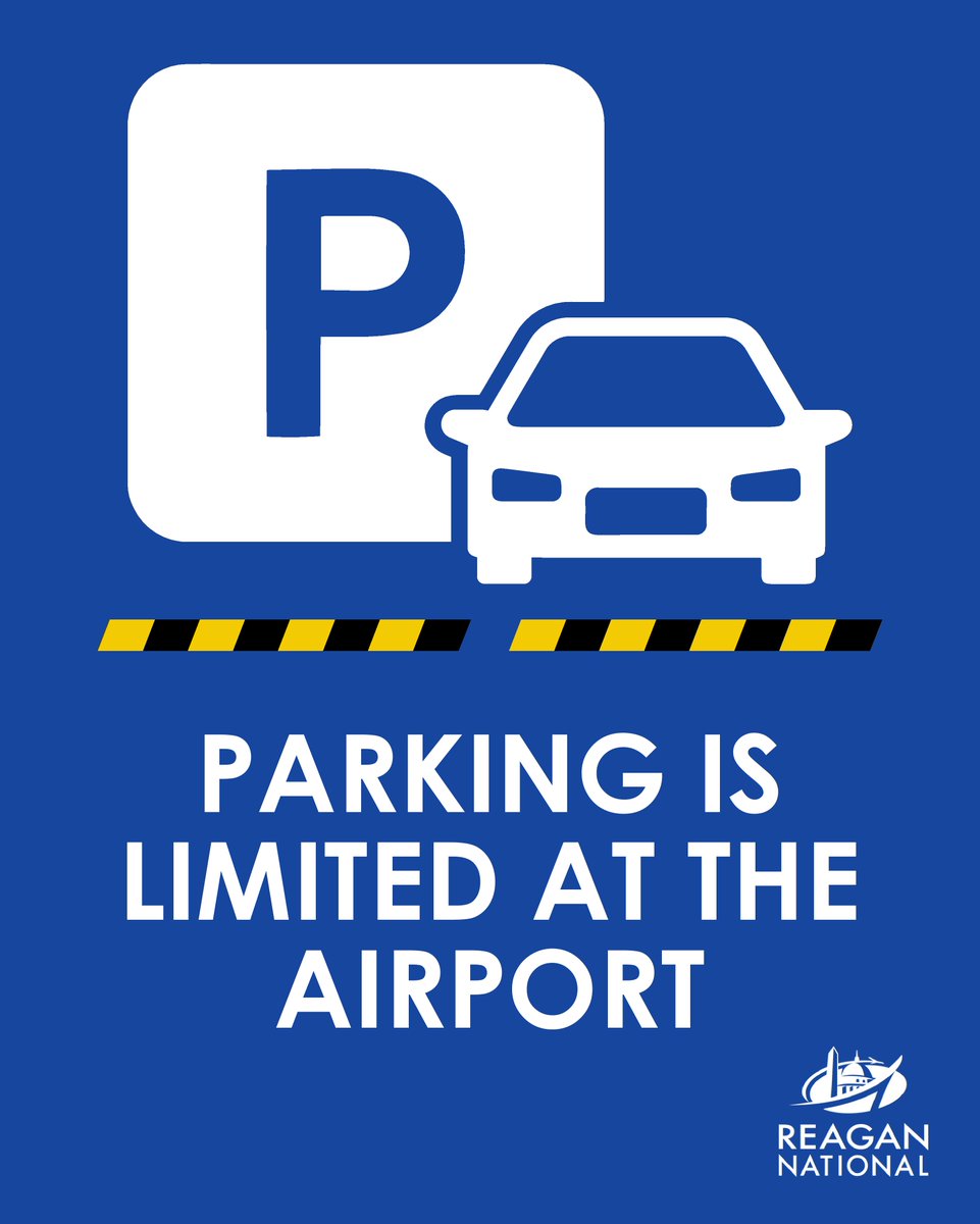 Parking is limited at the airport. Consider taking the Metro or ride share instead of driving.