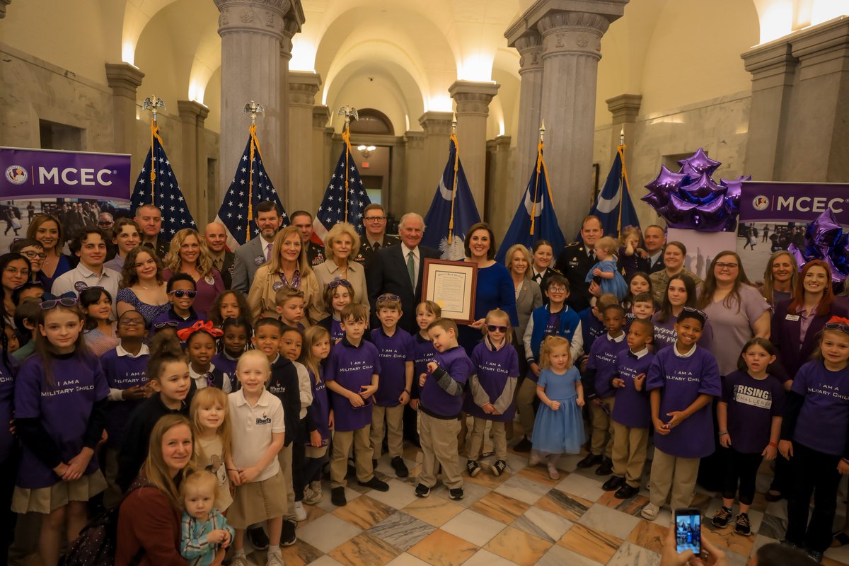 It was a pleasure to be joined by service members and their families today as we proclaimed April as the Month of the Military Child in South Carolina.