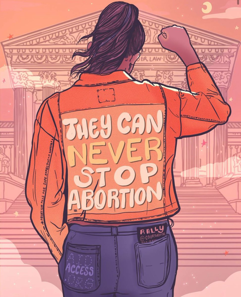 #SCOTUS heard oral arguments this morning for the AHM v. FDA, a case seeking to restrict #Mifepristone access. No need to panic! Mifepristone and #MedicationAbortion access stays put for now, whether in-clinic or virtually via telemedicine. 

🎨 : @liberaljanee