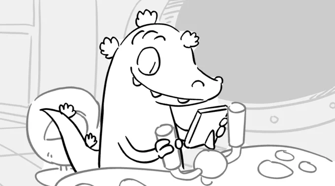 "reptar's mama" premiered last week and i still can't believe i got to board such a sweet, heartfelt episode about my favorite baby, chuckie! also reptar is so fun to draw, i love him omg all the new rugrats episodes are up on apple tv and amazon prime for purchase! 
