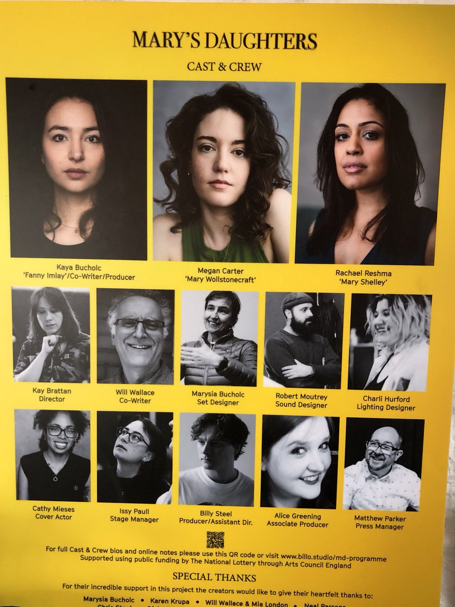 Really enjoyed <a href="/theatre_lion/">Little Lion Theatre</a>’s ‘Mary’s Daughters’ at <a href="/SpaceArtsCentre/">The Space</a> tonight- well done to the whole team👏👏👏