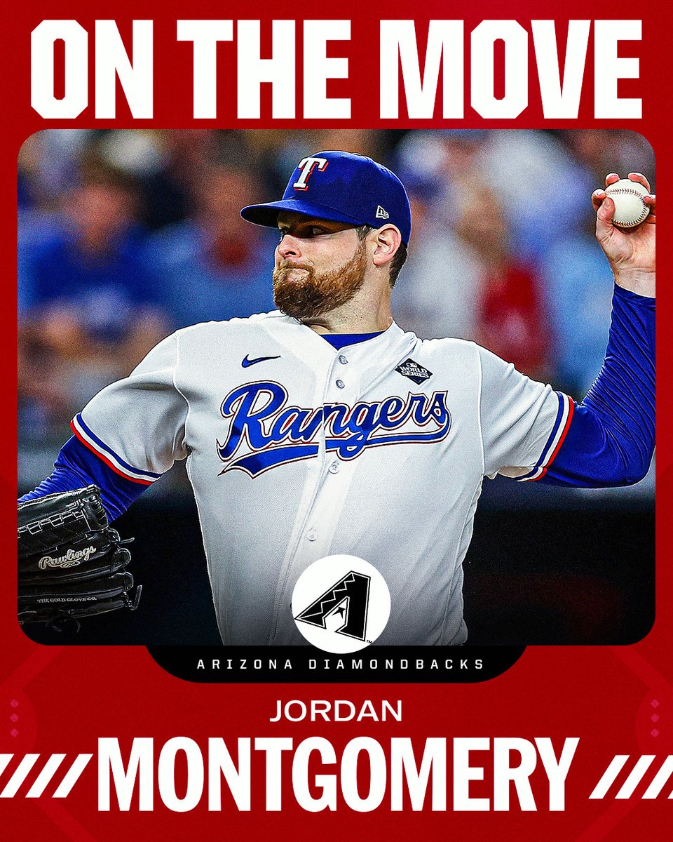 MLB's tweet photo. D-backs, LHP Jordan Montgomery reportedly agree to deal, per multiple sources including https://t.co/Z3s2EpgF39’s @Feinsand. https://t.co/7j5g7yOmGk