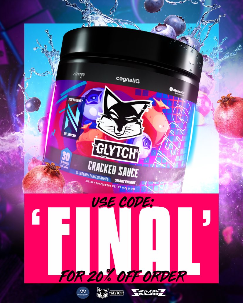 FinalFormEnt's tweet photo. Nothing better to game with than @GLYTCHEnergy Cracked Sauce!
๐CLEAN ENERGY
โค๏ธNO SUGAR
๐ZERO CRASH
Use code โfinalโ at checkout for 20% off and stay on the lookout for something BIG from FFE & Glytch soon!
#YourFinalForm | #FinalFormPartner https://t.co/wfXxKEuAFX