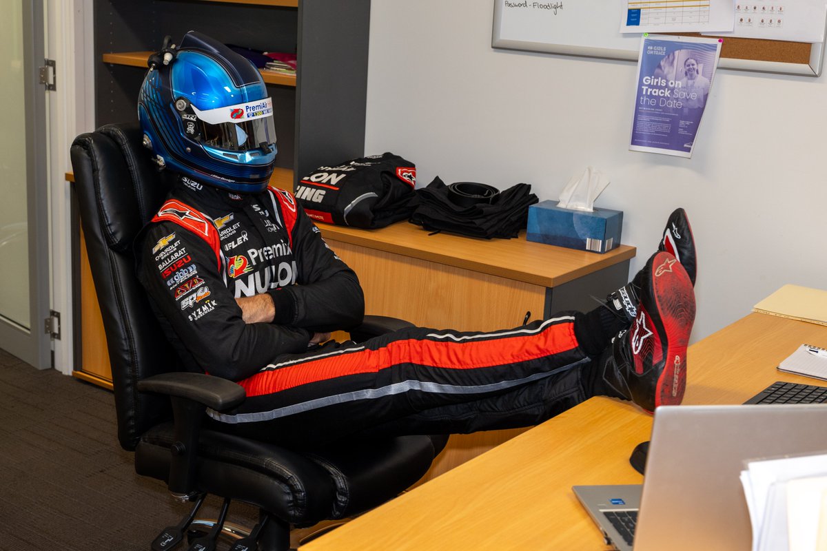 premiairracing's tweet image. Day Two Update: So much for our special assistant... Seems like The Stig prefers a laid-back approach to office duties! But no worries, he's promised an early start tomorrow to ensure everything's set before the Easter break. 😂🏁 #TheStigAtWork #EasterPrep #PremiAirNulonRacing