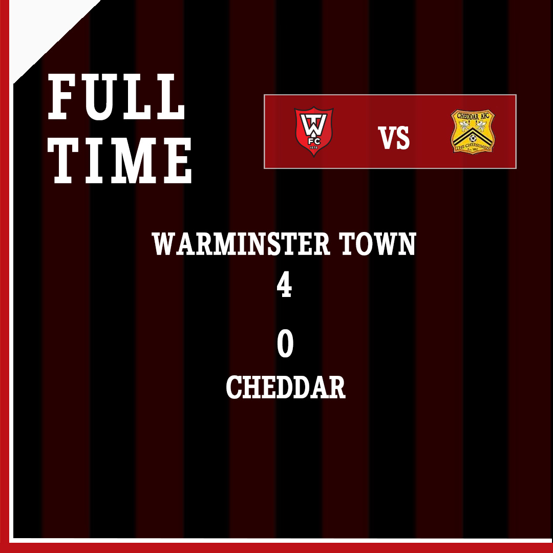 Full Time: Warminster Town 4-0 Cheddar #warminster #football #soccer #nonleaguefootball #nonleague