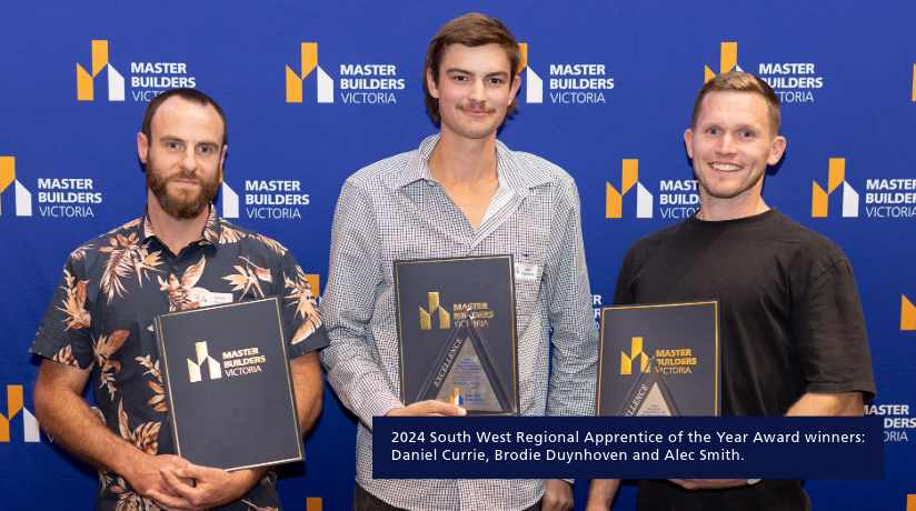 Congratulations to 3rd-year carpentry apprentice and VU grad, Daniel Currie, who has been recognised at the 2024 Master Builders Victoria Regional Apprentice of the Year Awards! @mbavic