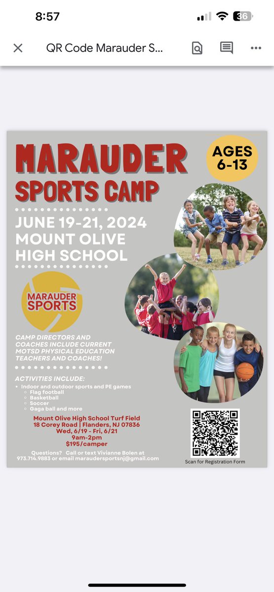 If anyone is looking for a great camp option for the first week out of school, check out our new Marauder Sports Camp.