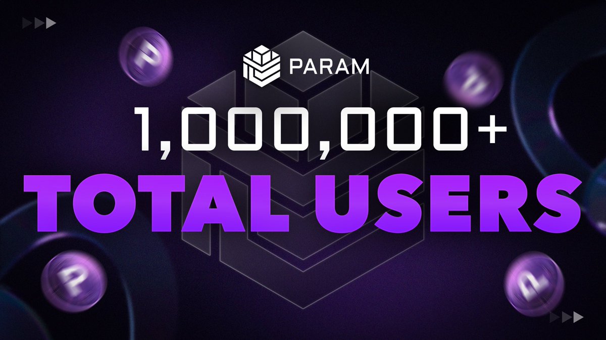 In less than 2 weeks, Param Gaming has registered 1M+ users🚀 ☑️ 1M+ registered users ☑️ 300,000+ wallets ☑️ 200,000+ new Discord users And more! Just the start⚔️