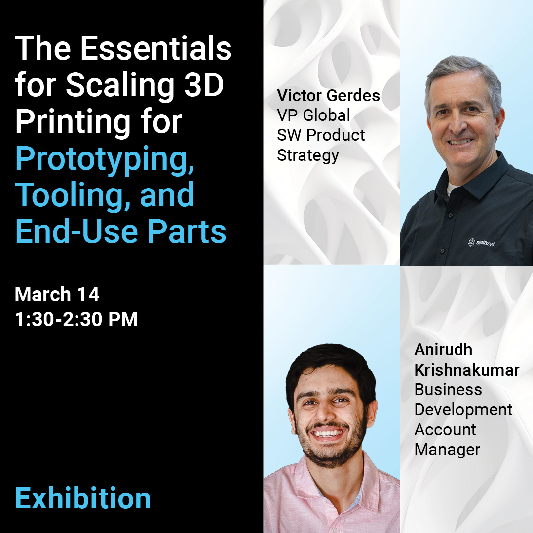Anirudh Krishnakumar & Victor Gerdes are gearing up for 'The Essentials for Scaling 3D Printing for Prototyping, Tooling, and End-Use Parts' on March 14 at #AMUG2024. Meet our experts at our booth DIA-6 to learn more.
@AdditiveMFGUG #AddStratasys #MakeAdditiveWorkForYou