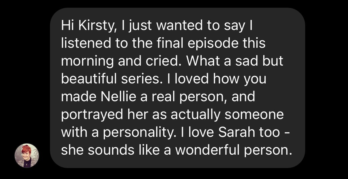 kirsty_johnston's tweet image. Thanks so much for all the feedback on Nellie’s Baby 🤍🤍🤍
Link here if anyone has time over Easter open.spotify.com/show/5BFjsb43k…