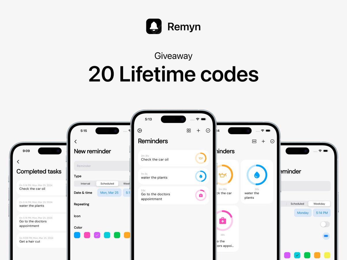 New Remyn Lifetime promo code giveaway, there will be 20 Lifetime codes for both iOS and Android, to enter Repost and Follow🔥🔥🔥 download links: iOS: apps.apple.com/app/remyn-remi… Android: play.google.com/store/apps/det…