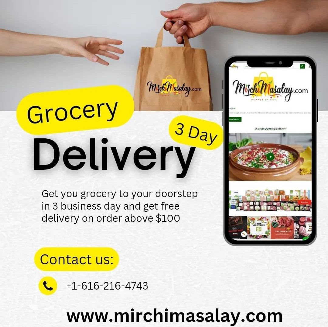 🚚 Groceries Galore! Get your essentials delivered to your doorstep in just 3 business days 📦🌟 
.
.
🌐 mirchimasalay.com 
.
.
.
#healthgrocery #onlinegroceryshopping #wholesomegoodness #OnlineGrocery #Healthy #organic #Nutritious #mirchimasalay #onlinegrocery